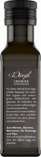 Würzöl *Ingwer Lemongrass*, 100 ml
